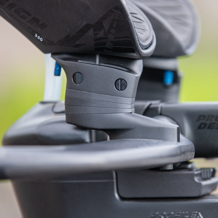 Profile Design Aerobar Reach Extender for A3 riser kits installed view